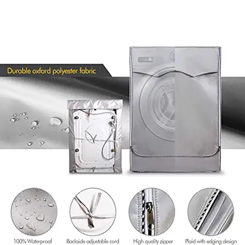 Washing machine cover Waterproof cover Silver coating Front-load washing machine cover Washing machine cover Dustproof