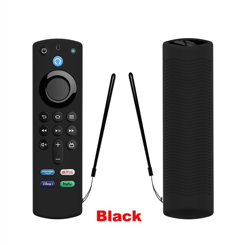 1pc Remote Case Replacement for TV Stick Alexa Voice Remote (3rd Gen) 2021 Release Silicone Protective Case Sleeves With Lanyard
