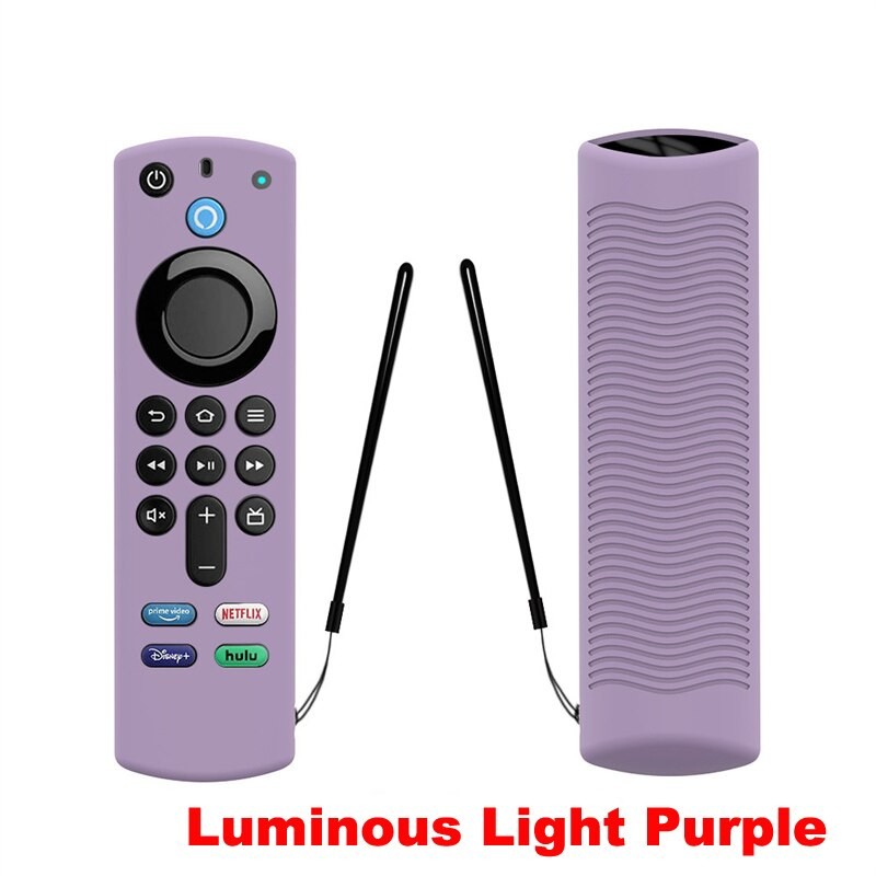 1pc Remote Case Replacement for TV Stick Alexa Voice Remote (3rd Gen) 2021 Release Silicone Protective Case Sleeves With Lanyard