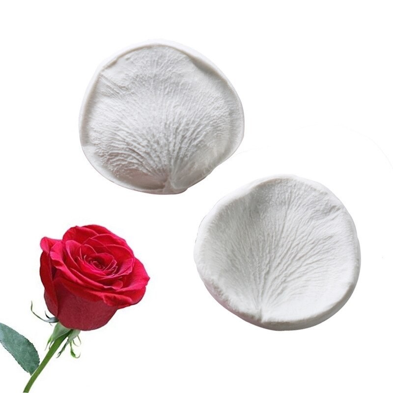 New Rose Petals Veiner Flower Silicone Cake Mold Meridians Simulation Gum Paste Mould Sugar tool 7.8cmX6.6cm