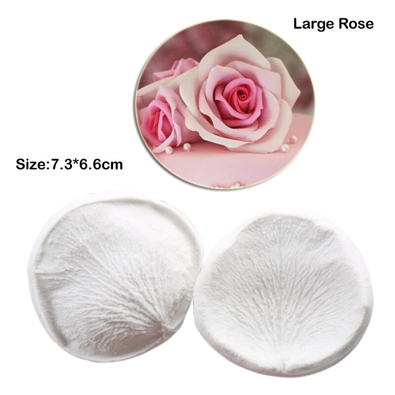 New Rose Petals Veiner Flower Silicone Cake Mold Meridians Simulation Gum Paste Mould Sugar tool 7.8cmX6.6cm