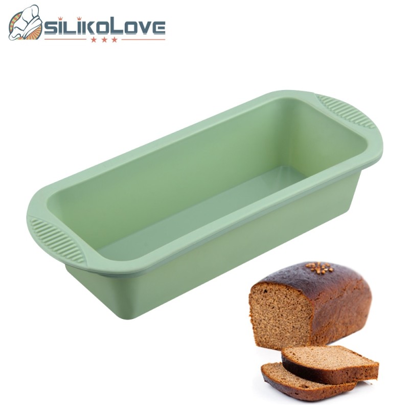 SILIKOLOVE 11Inch Rectangular Silicone Bread Pan Mold Loaf Toast Bread Pans  Long Square Baking Mold for Dishes