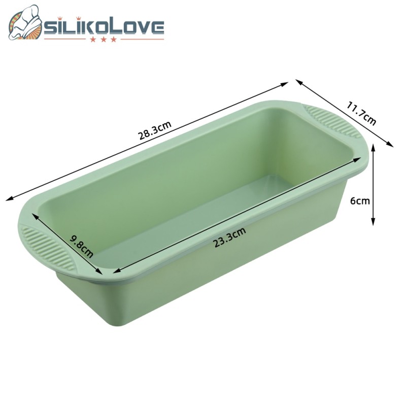 SILIKOLOVE 11Inch Rectangular Silicone Bread Pan Mold Loaf Toast Bread Pans  Long Square Baking Mold for Dishes