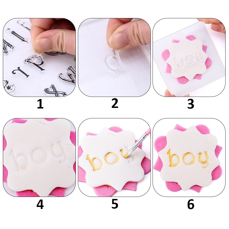 Stamps for Cookies Alphabet Letters Cake Sweet Letters Stamp Decorating Tools Fondant Embossing DIY Cutter Pastry Accessories