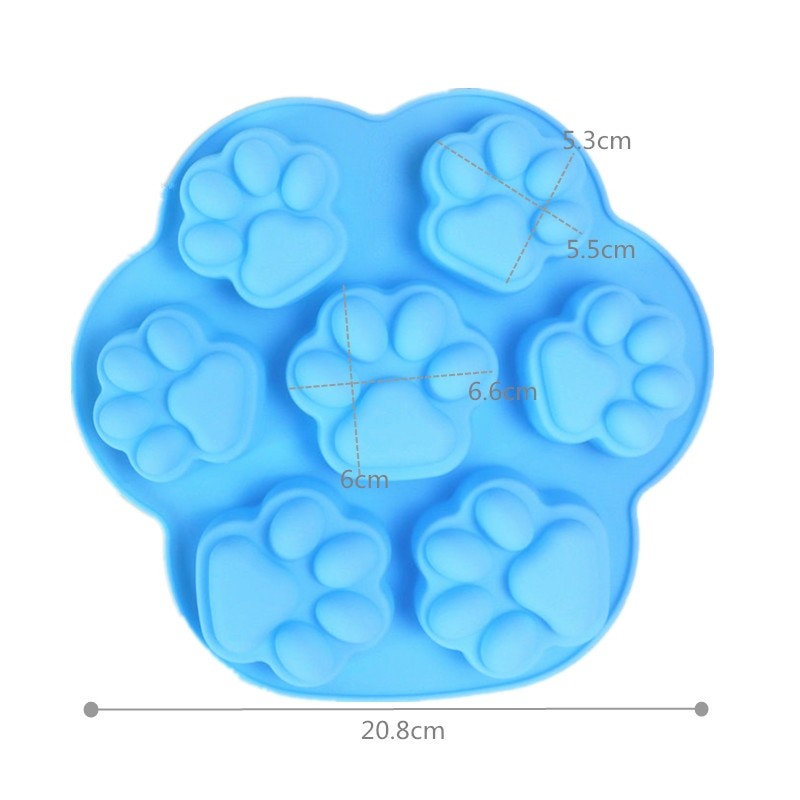 Animal Cartoon Dog Footprint Cat Paw Silicone Mold Mousse Chocolate Mold Pudding Jelly Mold Soap Mold Plaster Mold
