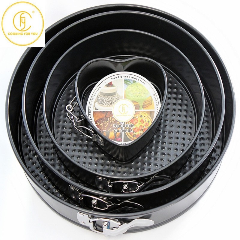 4/7/9/10 Inch Removable Bottom Non-Stick Metal Bake Mould Cake Pan with Lock Divice Bakeware Cake Molds Baking Accessories