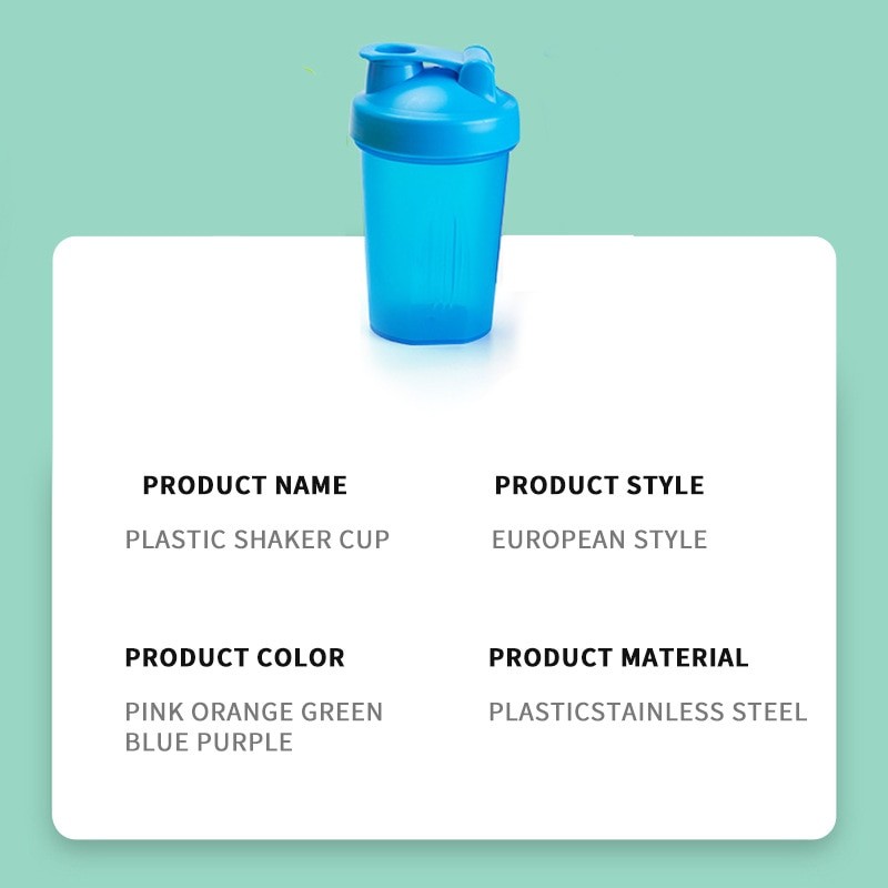 Shake Cup Plastic Creative Sports Fitness Drinking Cup Logo Protein Powder Milkshake Mixing Cup