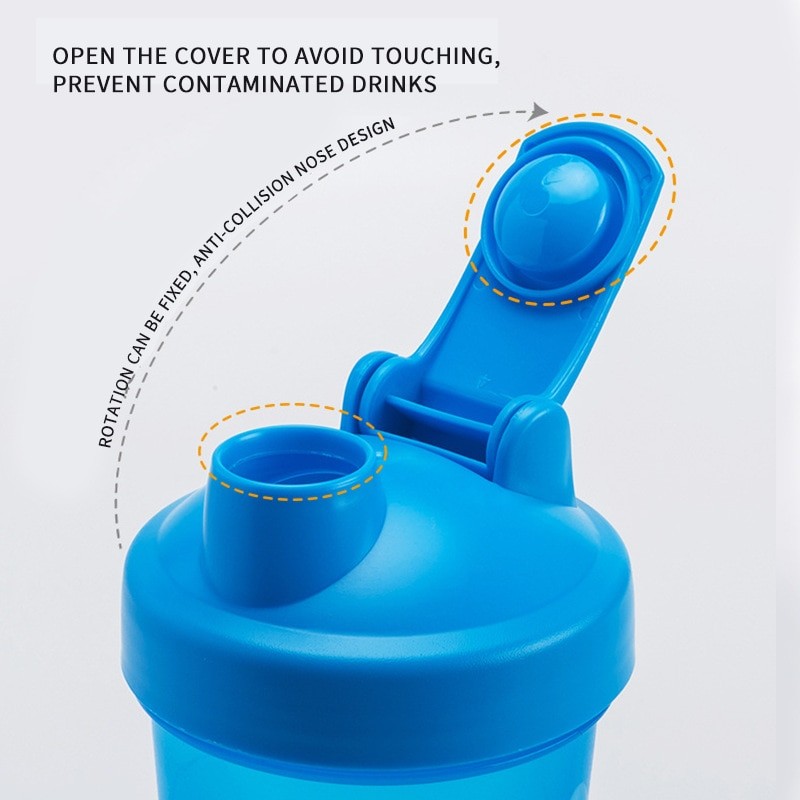 Shake Cup Plastic Creative Sports Fitness Drinking Cup Logo Protein Powder Milkshake Mixing Cup