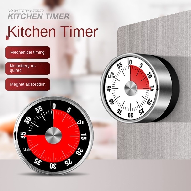 1pc Visual Timer Mechanical Countdown Timers Kitchen Timer Classroom Teaching Clock For Teaching Meeting Cookin Working