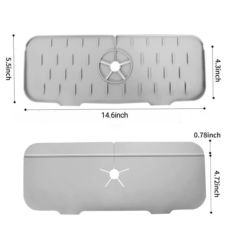 1PCS Silicone Faucet Absorbent Mat Sink Splash Guard Drain Pad Water Splash Catcher Mats Sink Countertop Protector Kitchen tools