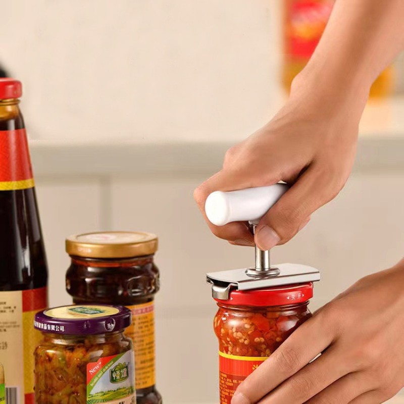 EW Household Stainless Steel Labor-Saving Bottle Opener Can Opener Glass Can Lid Opener Gadget