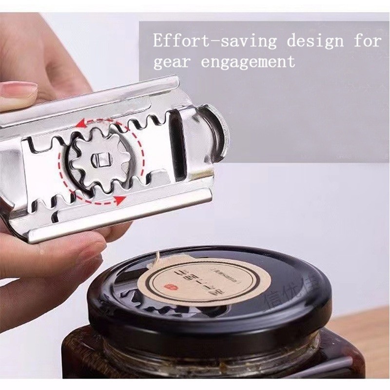 EW Household Stainless Steel Labor-Saving Bottle Opener Can Opener Glass Can Lid Opener Gadget