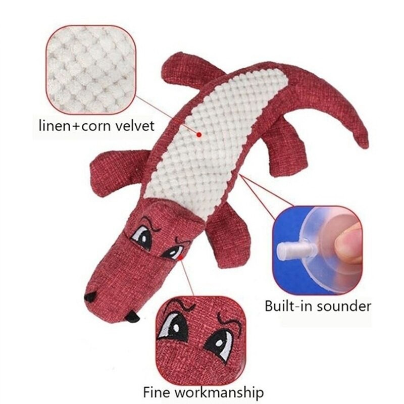 Pet Dog Squeaky Toys Interactive Cartoon Animal Dinosaur Shape Dog Chew Toy Training Products Puppy Sound Toys