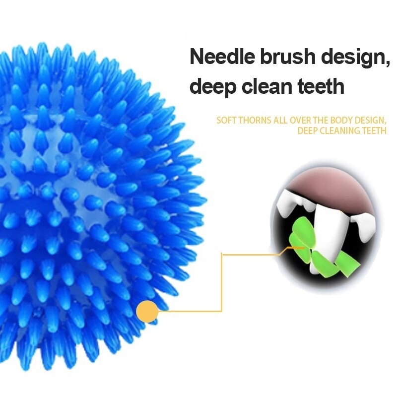 Small Dog Pets Toy Molar Cleaning Tooth TPR Bite-Resistant Hedgehog Ball Puppy Interactive Play Toys Pet Supplies Pet Dog Toys