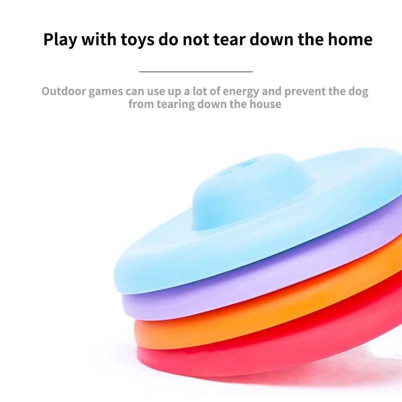 EBES Pet Flying Discs 19cm Plastic Resistant Bite Floating Toy Flying Saucer Dog Cat Toy Chew Puppy Training Interactive Toy