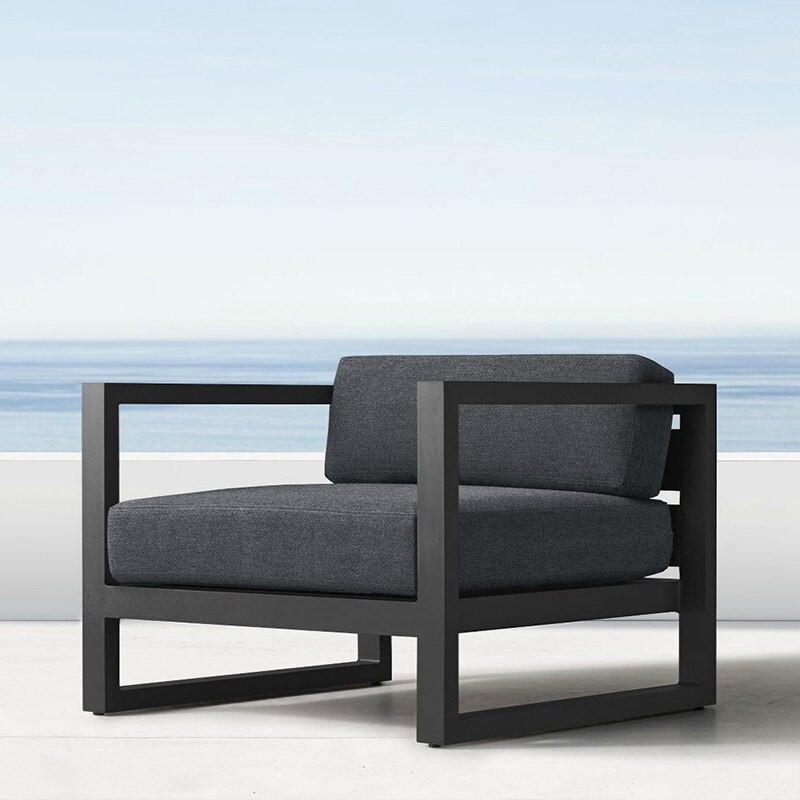 Outdoor aluminum alloy sofa Loft outdoor sofa patio outdoor modern simple booth