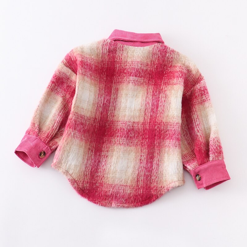 Girlymax Fall/Winter Long Sleeve Baby Girls Mommy &amp; Me Flannel Plaid Jacket Chidren Kids Adult Shirts