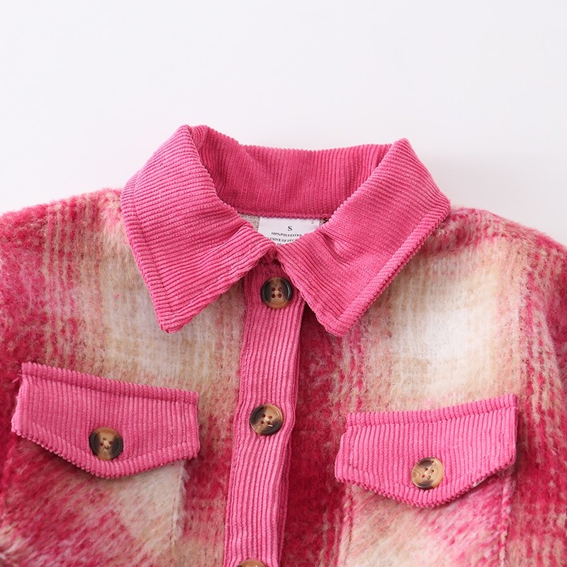 Girlymax Fall/Winter Long Sleeve Baby Girls Mommy &amp; Me Flannel Plaid Jacket Chidren Kids Adult Shirts