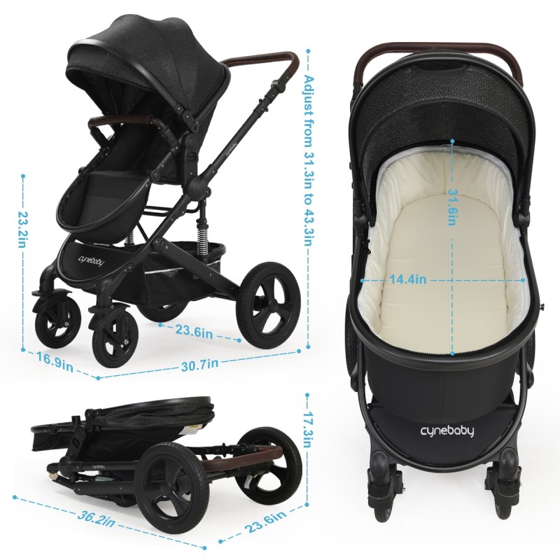 Baby Stroller 3 in 1 Easy Folding Multifunctional Stroller Travel Portable Stroller Free Shipping
