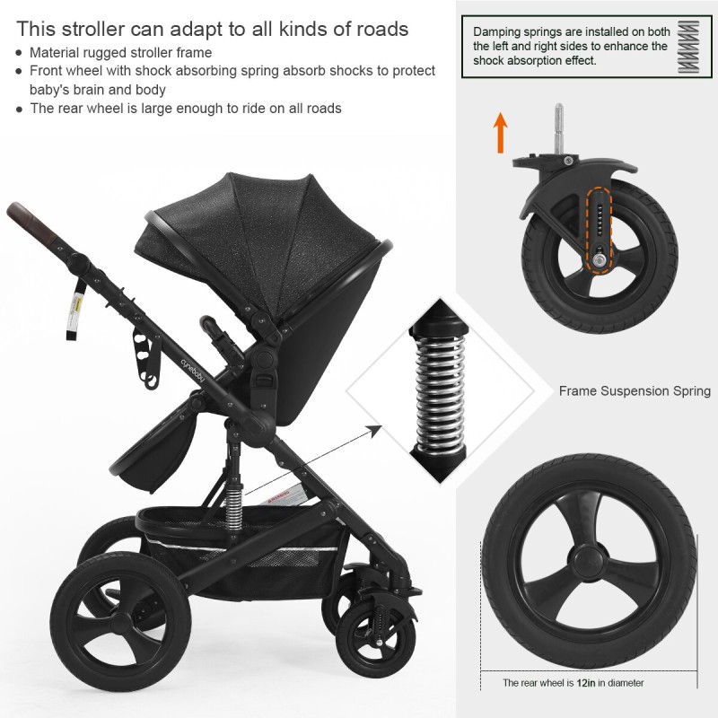 Baby Stroller 3 in 1 Easy Folding Multifunctional Stroller Travel Portable Stroller Free Shipping