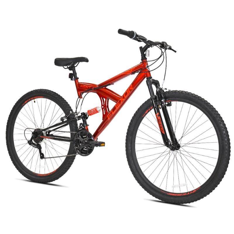 Kent 29 In. Flexor Men's Dual Suspension Mountain Bike, Red