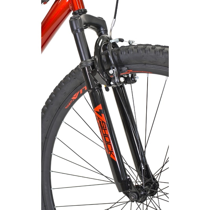 Kent 29 In. Flexor Men's Dual Suspension Mountain Bike, Red