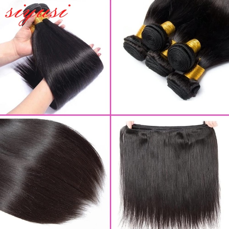Indian Straight Hair Bundles 1/3/4 Pieces Remy Hair Extensions For Black Women Straight Human Hair Bundles 8-28 Inch