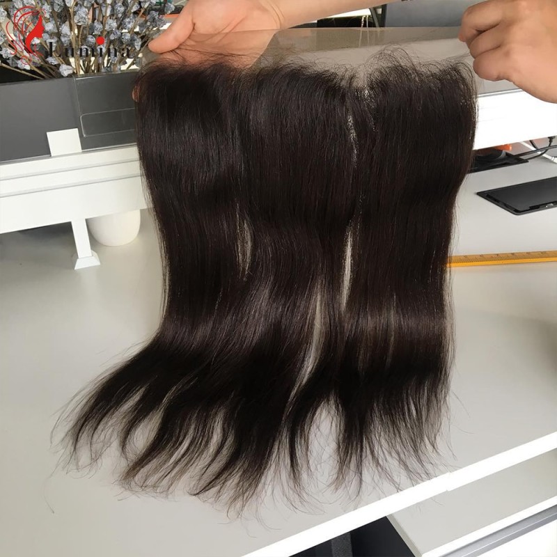 Straight 13x4 Lace Frontal Brazilian100% Human Hair Remy 4x4/5x5 Transparent Lace Closure Soft Lace Frontal Only 8-24inches