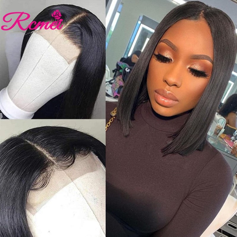 Straight Short Bob Wigs Part Lace Wig Human Hair Glueless Brazilian Straight Short Bob Wigs Human Hair 5*1 Lace Closure Wig