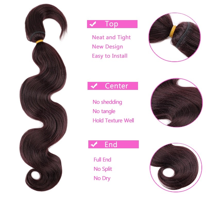 Belle Show Body Wave Hair Weave Bundles Heat Resistant Fiber Hair Weave Bundles Hair Extensions For Black Women