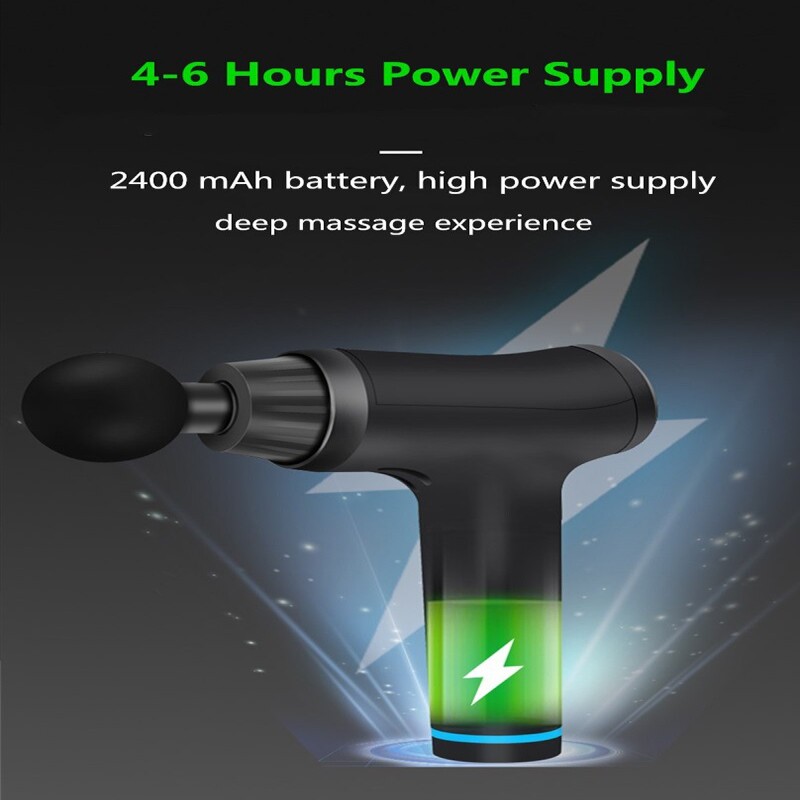 Deep Muscle Massage Gun Pistol Massager Electric Shock Fitness Pistols Muscles Mini Massaging Device Machine Relaxation Beauty