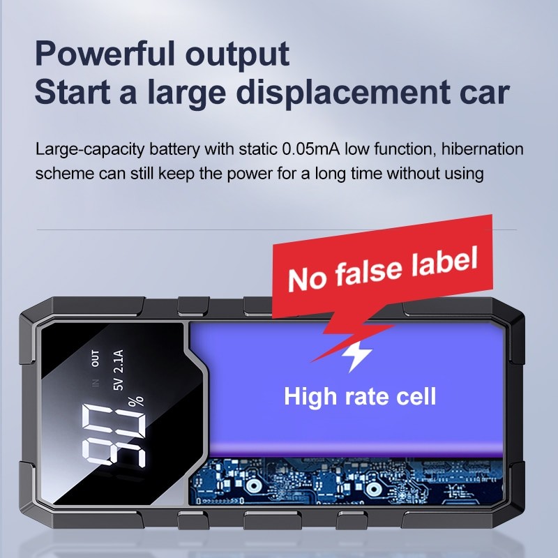 EAFC Car Jump Starter Power Bank 600A Car Battery Charger Auto Emergency Booster Starting Device Jump Start