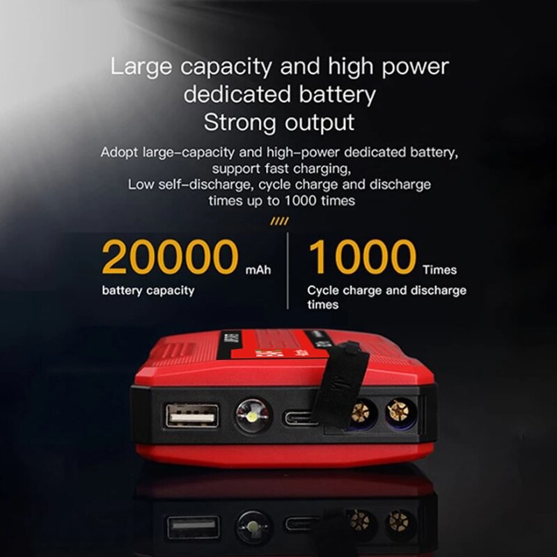 Universal Car Battery Jump Starter Portable Car Battery Booster Charger Booster Power Bank Starting Device Car Starter