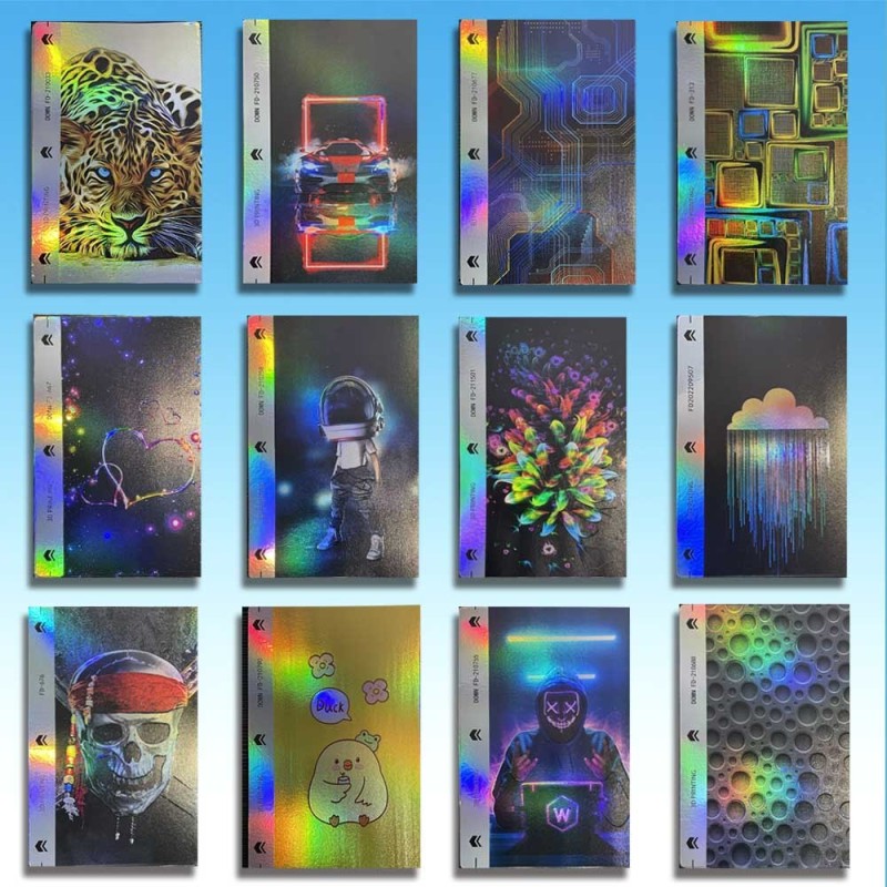 50pcs Mixed Dazzling Mmbossed Backing Sticker Mobile Phone Protector Front Matte Hydrogel Sheet for Film Cutting Machine Plotter