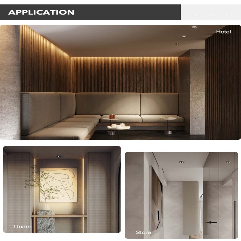 Ultra-thin Recessed Anti-Glare LED COB Spotlight Dimmable 5W 7W 9W 12W Round Ceiling LED Downlight Office Clothes Store Lighting