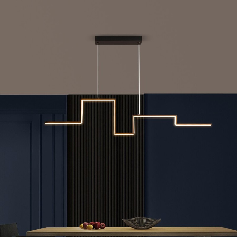 Nordic Geometry Black Led Chandelier Lighting Living Room Dining Room Decor  Chandelier Lamp Bar Office Hanging Lights Fixtures
