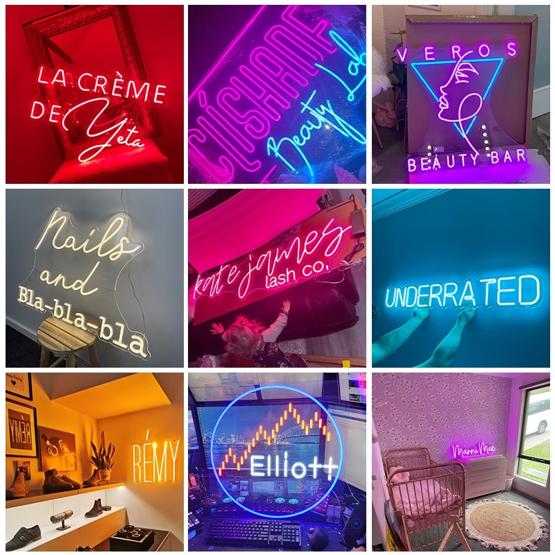 Private Custom Neon Sign Personalised Neon Light Sign Wedding Party Birthday Store Business Name Design Room Decor
