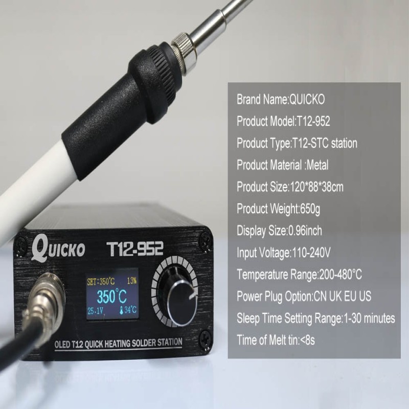 Quick Heating T12 soldering station electronic welding iron 2020 New version STC T12 OLED Digital Soldering Iron T12-952 QUICKO