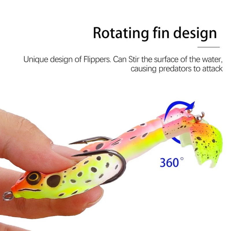 Frog Lure Double Propeller Legs Silicone Soft Baits 13.6g 16.6g Topwater Wobblers Artificial Bait For Bass Catfish Fishing Tools - Fishing Lures - AliExpress