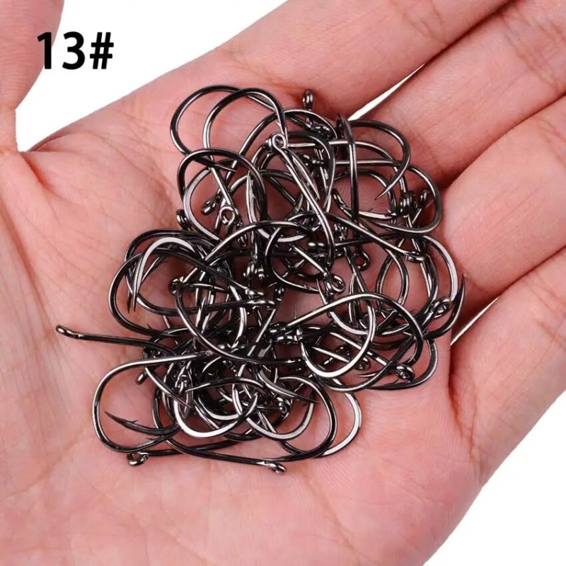 Aorace 100pcs/Box Fishing Hooks Iseama Circle Carp Eyed Fishing Hook Set Size 2 15# Ring Eye Japan Fishhooks Single Jig Hook| |   - AliExpress