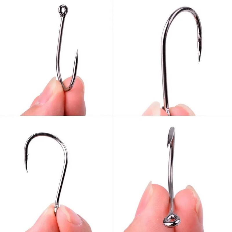 Aorace 100pcs/Box Fishing Hooks Iseama Circle Carp Eyed Fishing Hook Set Size 2 15# Ring Eye Japan Fishhooks Single Jig Hook| |   - AliExpress