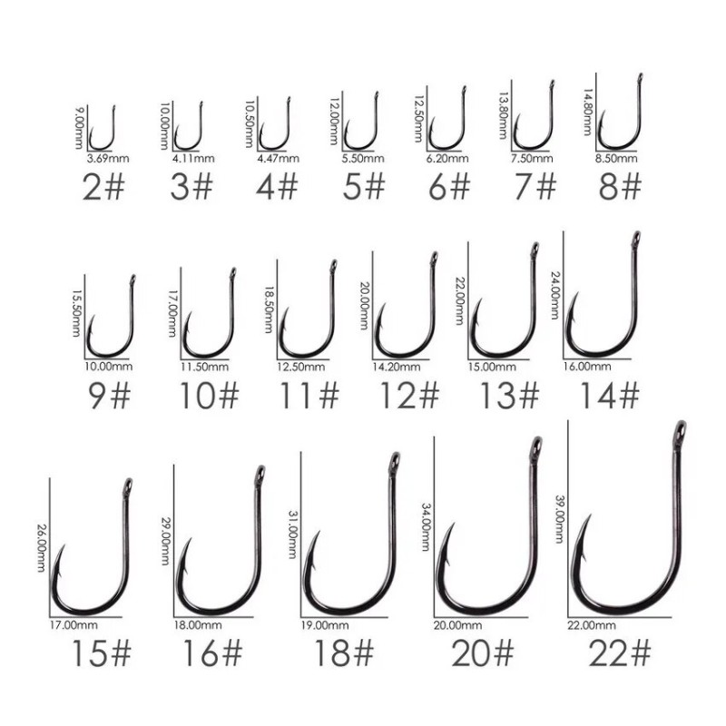 Aorace 100pcs/Box Fishing Hooks Iseama Circle Carp Eyed Fishing Hook Set Size 2 15# Ring Eye Japan Fishhooks Single Jig Hook| |   - AliExpress
