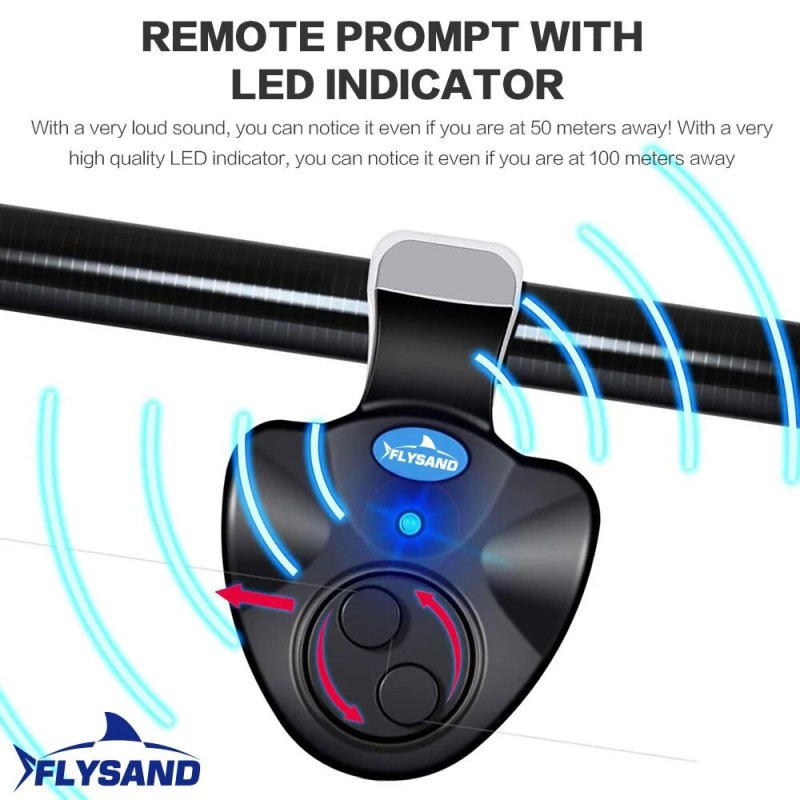 Flysand Led Light Fishing Alarms Portable Carp Bite Alarm Fishing Line Gear Alert Indicator Buffer Fishing Rod Loud Alarm - Fishing Tools - AliExpress