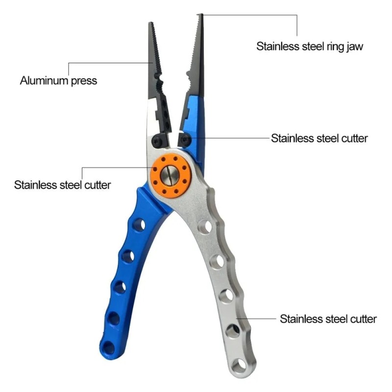 Fishing Pliers Line Cutter Multifunctional Knot Aluminum Alloy Scissors Hook Remover 150g 20CM Fishing Equipment| |   - AliExpress