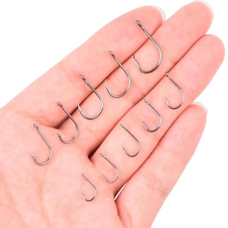 Aorace Fishing Hooks Set High Carbon Steel Barbed FishHooks for Saltwater Freshwater Fishing Gear fishing accessories| |   - AliExpress