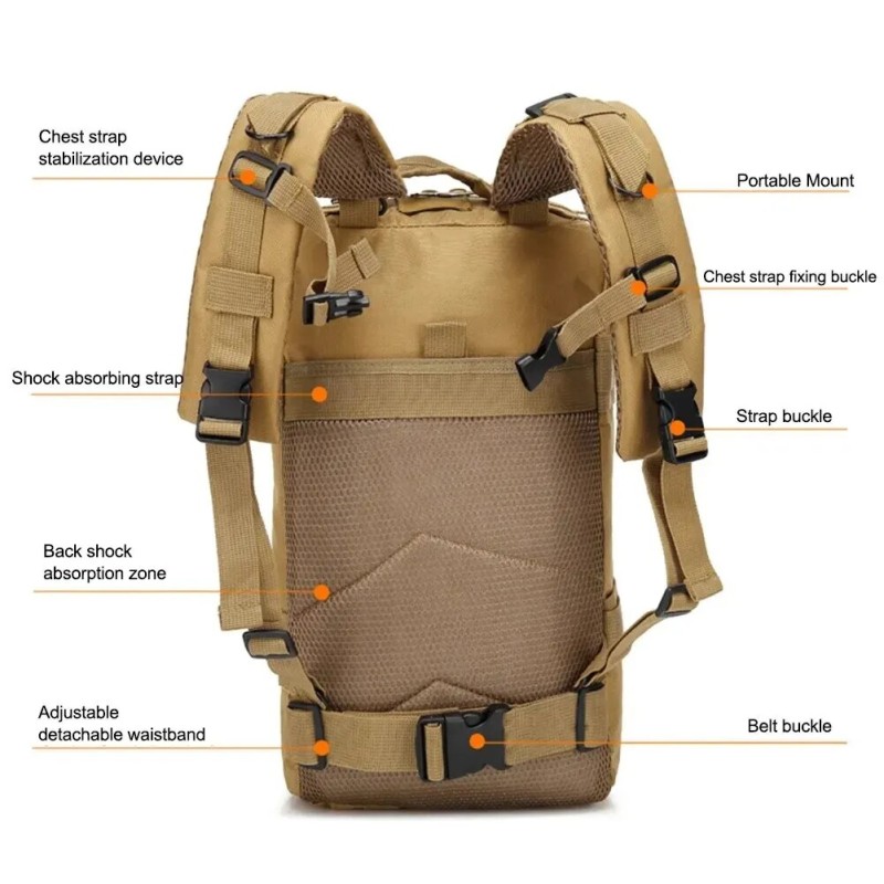 Military Tactical Backpack Oxford Men Travel Bag Outdoor Sports Climbing Hunting Fishing Hiking Army 3p Pack Bag - Fishing Bags - AliExpress