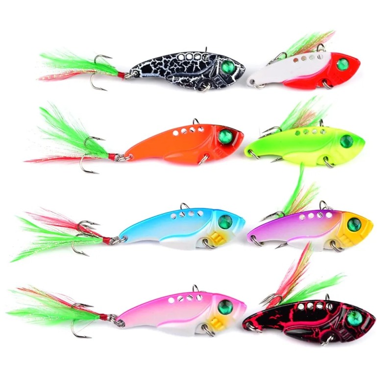 Fishing Lures Spoon For Pike 50mm 10.5g 8 Color With Treble Hook Spoon Wobble Metal Hard Bait Vib Spoonbait Fishing Tackle Lures - Fishing Lures - AliExpress