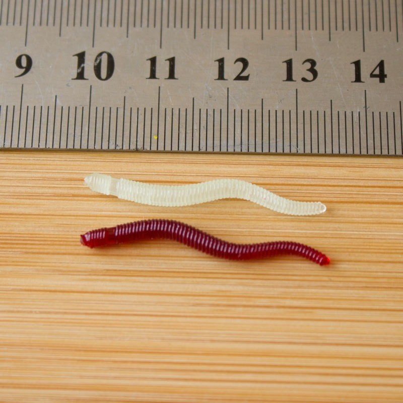 Flysand 50pcs Fishing Lures Lifelike Fishy Smell Red Soft Lures Simulation Earthworm Luminous Worms Artificial Fishing Lure - Fishing Lures - AliExpress