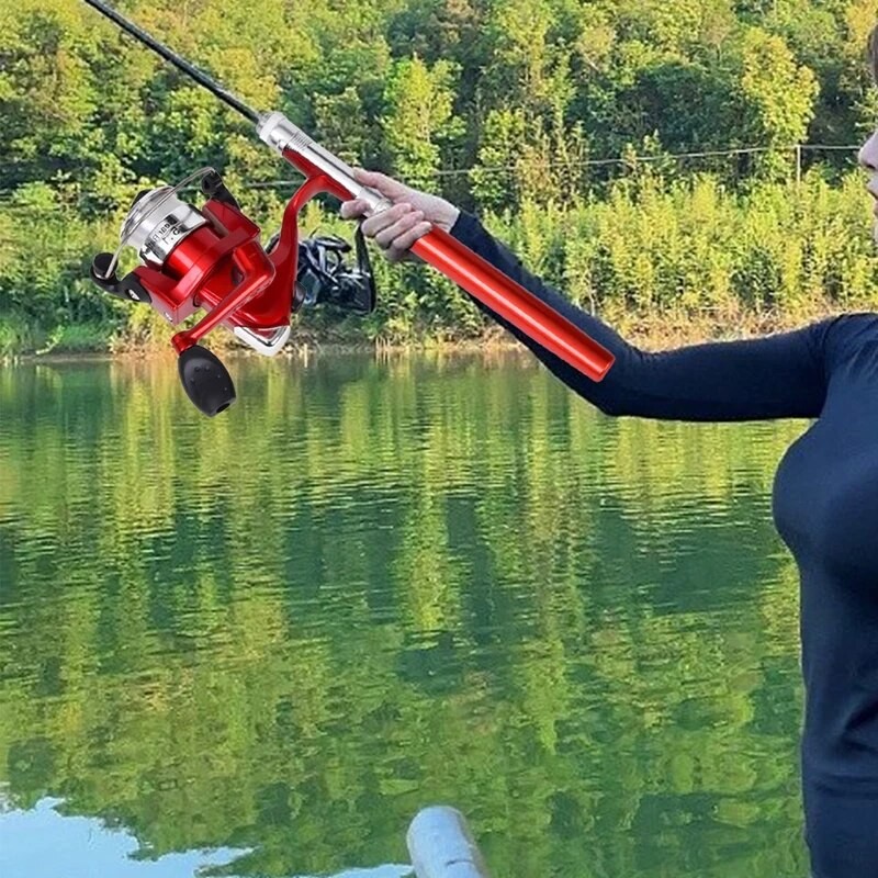 1 Set Telescopic Mini Portable Pocket Pen Casting Fishing Rod Carbon Reel Aluminum Alloy Spinning Ultralight Feeder Fish Pole| |   - AliExpress