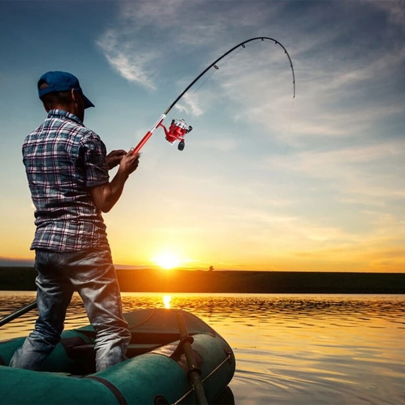 1 Set Telescopic Mini Portable Pocket Pen Casting Fishing Rod Carbon Reel Aluminum Alloy Spinning Ultralight Feeder Fish Pole| |   - AliExpress